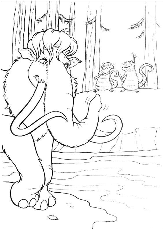 Plansa de colorat cu Ice Age 17 9